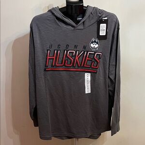 NWT - Captivating UConn Huskies Gray Hoodie
